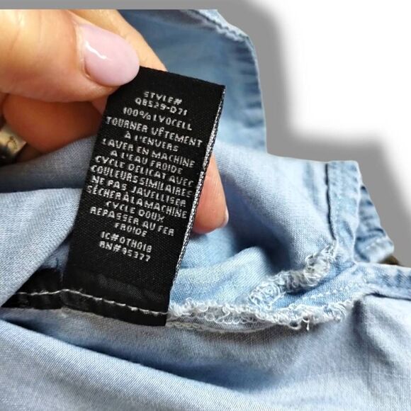 Sanctuary Blue Denim LS Shirt Sz S - Picture 9 of 9